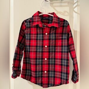Janie and Jack Tartan Plaid Button Down Shirt